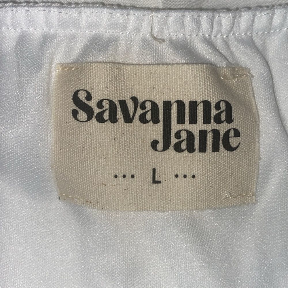 Savanna Jane Wm’s Sz Lrg White Blue Striped Aztec Embroidered Sun Dress - Picture 4 of 5